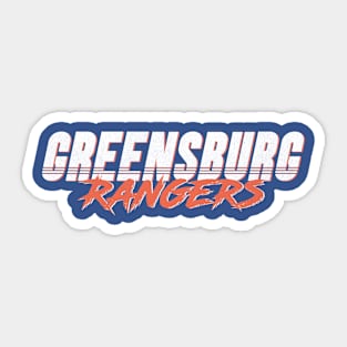 Greensburg Rangers 80s Style Sticker